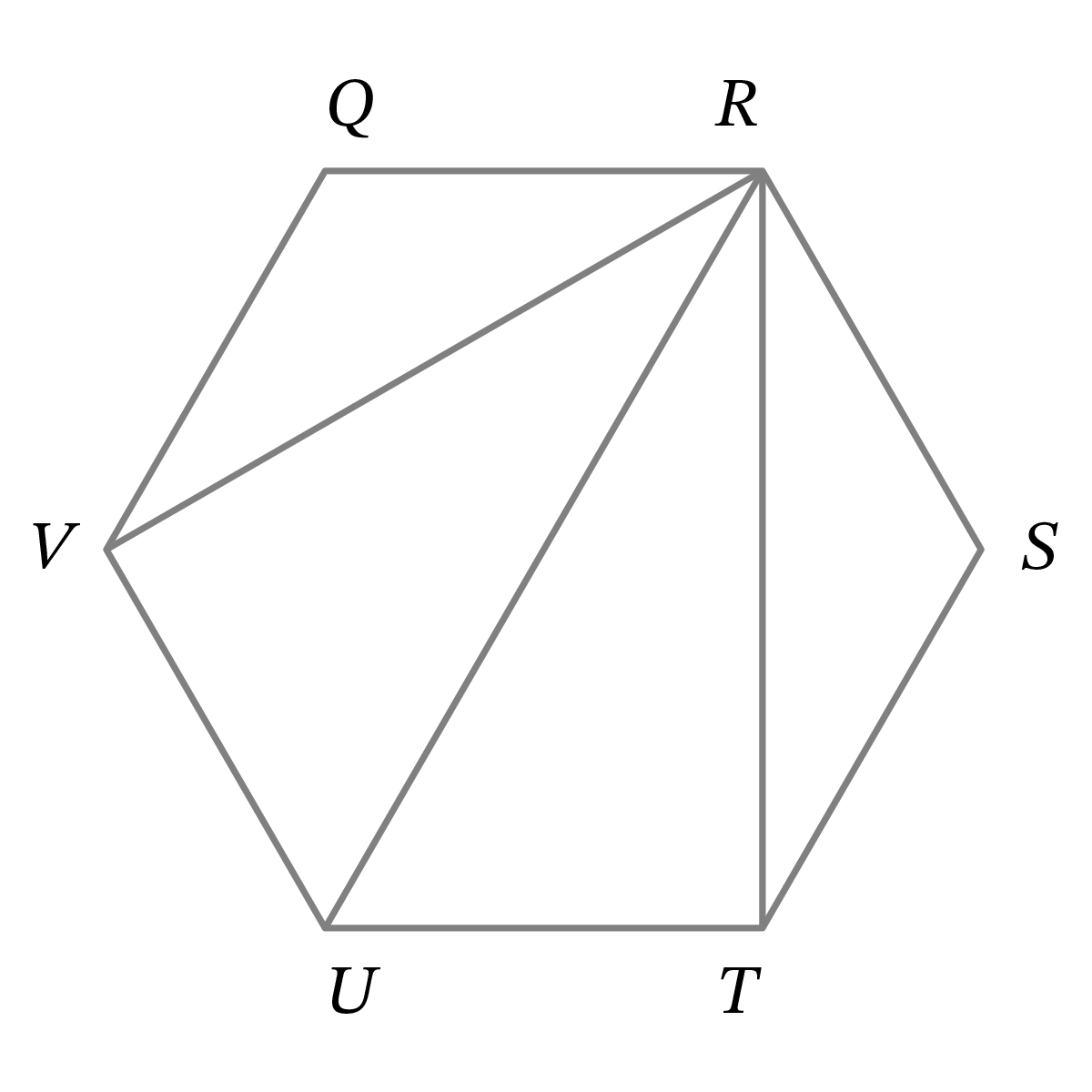 regular hexagon with inscribed triangles